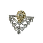 750W/YG Pear Shape Diamond Ring