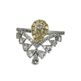 750W/YG Pear Shape Diamond Ring