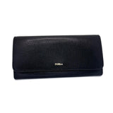 Furla Leather Long Wallet, Black