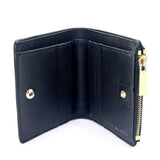 Tory Burch Leather Wallet w/Coin Compartment, Black