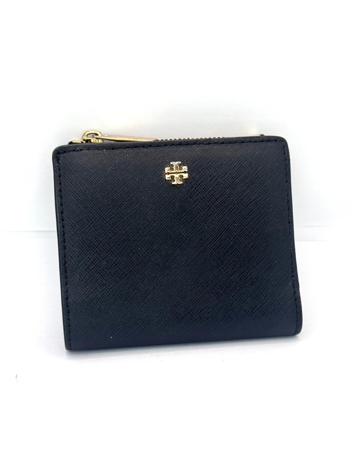 Tory Burch Leather Wallet w/Coin Compartment, Black Main image