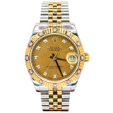 Rolex 178313 Datejust Half Gold Diamond Bezel And Index, Mother Of Pearl Gold DIal, 31mm