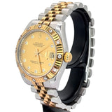 Rolex 178313 Datejust Half Gold Diamond Bezel And Index, Mother Of Pearl Gold DIal, 31mm