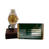 Rolex 178313 Datejust Half Gold Diamond Bezel And Index, Mother Of Pearl Gold DIal w/Card, 31mm