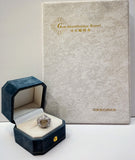 RING CAT'S EYE , PT900/ZIRCON CE1=6.741CT/MD=1.39CT/11.7G/CERT