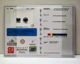 NATURAL BLUE SAPPHIRE/DIAMOND EARRINGS -18KWG/S=2.40/D0.45/7.8G