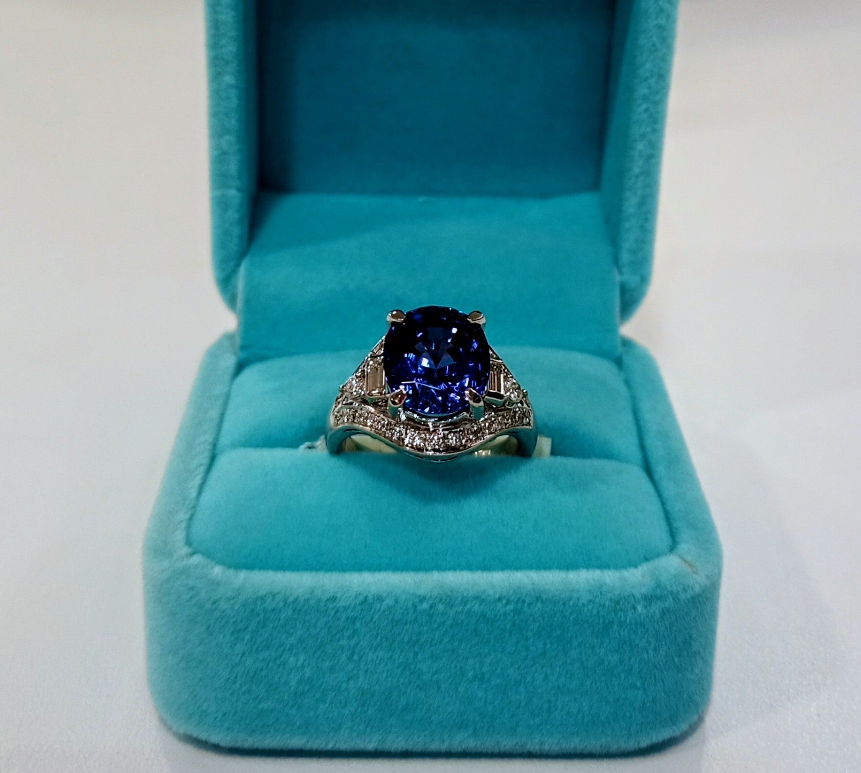 Natural Tanzanite Ring-PT900