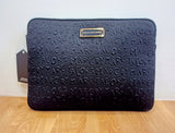 MARC BY MARC JACOBS DOCUMENT POUCH-BLACK CLOTH/LOGO EMBOSSED MARC JACOBS