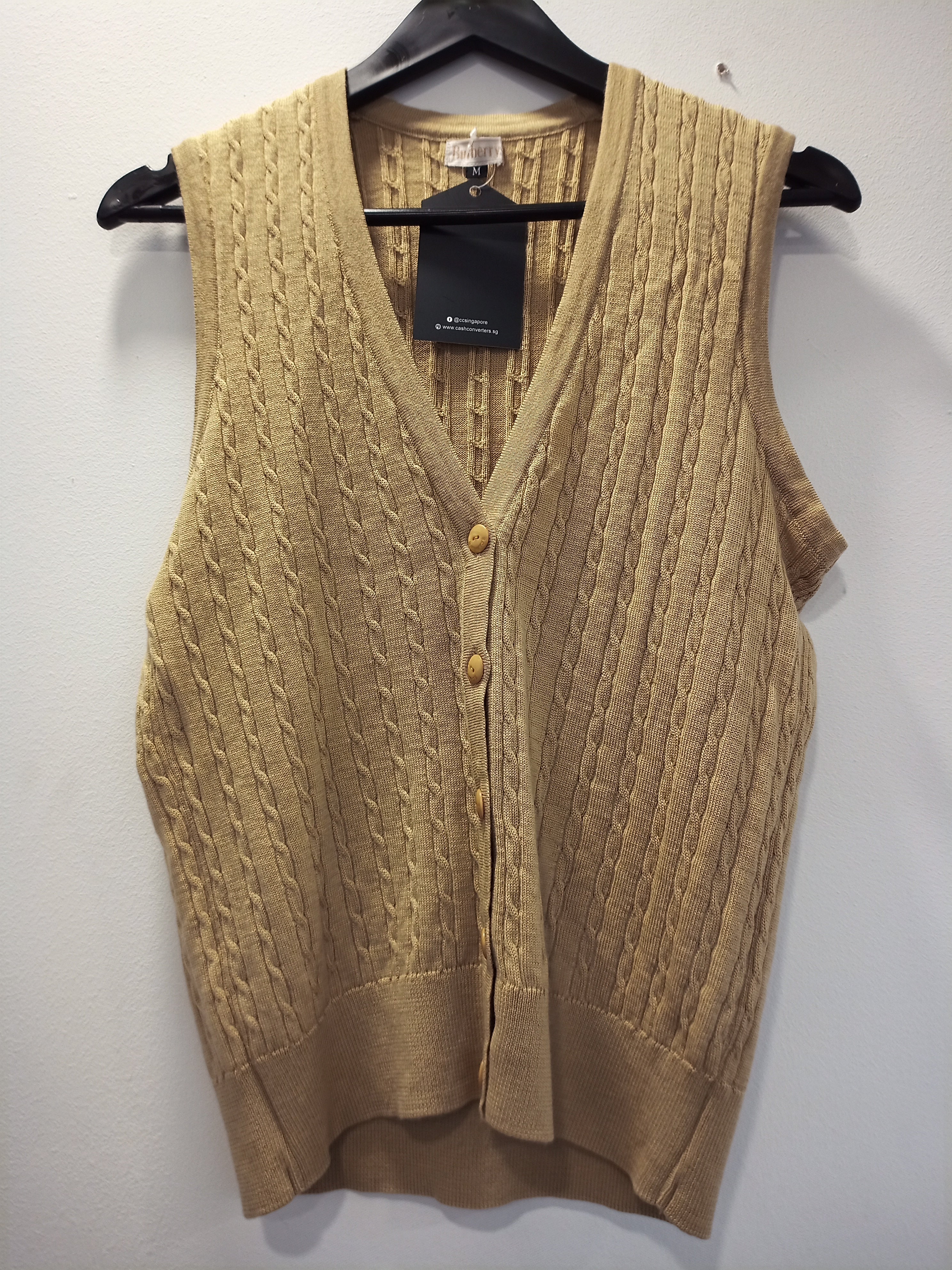 Burberry Cardigan-Khaki Beige Wool Size M Main image