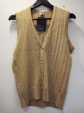 BURBERRY CARDIGAN-KHAKI BEIGE/WOOL/SIZE M