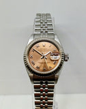 ROLEX 69174/WATCH-LDY/DJUST/SS/SALMON ROMAN DIAL/JUBILEE BRAC