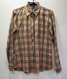 BURBERRY LONDON LADY SHIRT-COTTON/LS/BEIGE NOVACHECK/SIZE M