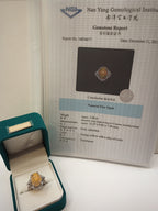 Fire Opal Ring-Pt900