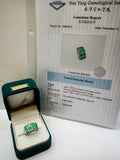 Emerald Ring-Pt900/E8=2.01ct/MD=0.12ct/7.7g