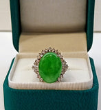 Jade Ring-Pt900/Jadedite 1/MD=0.75ct/10g