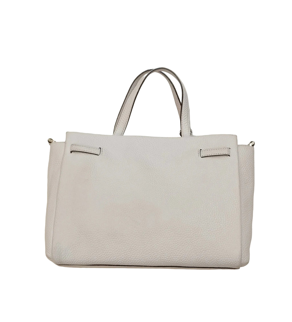 Kate Spade Tote Bag-White Pebble Leather-2 way