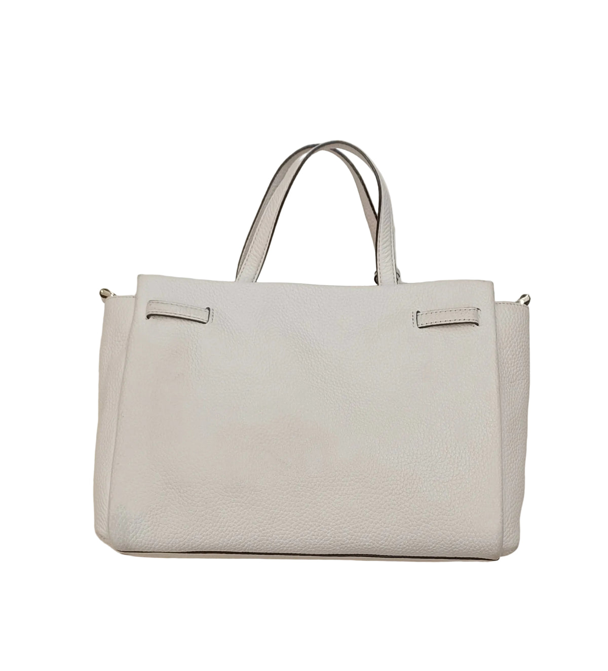 Kate Spade Tote Bag-White Pebble Leather-2 way