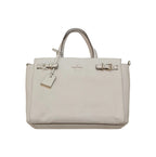 Kate Spade Tote Bag-White Pebble Leather-2 way