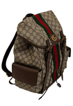 Gucci Ophidia GG Supreme Backpacks-Light Brown-Leather