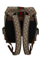 Gucci Ophidia GG Supreme Backpacks-Light Brown-Leather