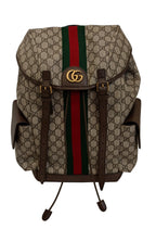 Gucci Ophidia GG Supreme Backpacks-Light Brown-Leather