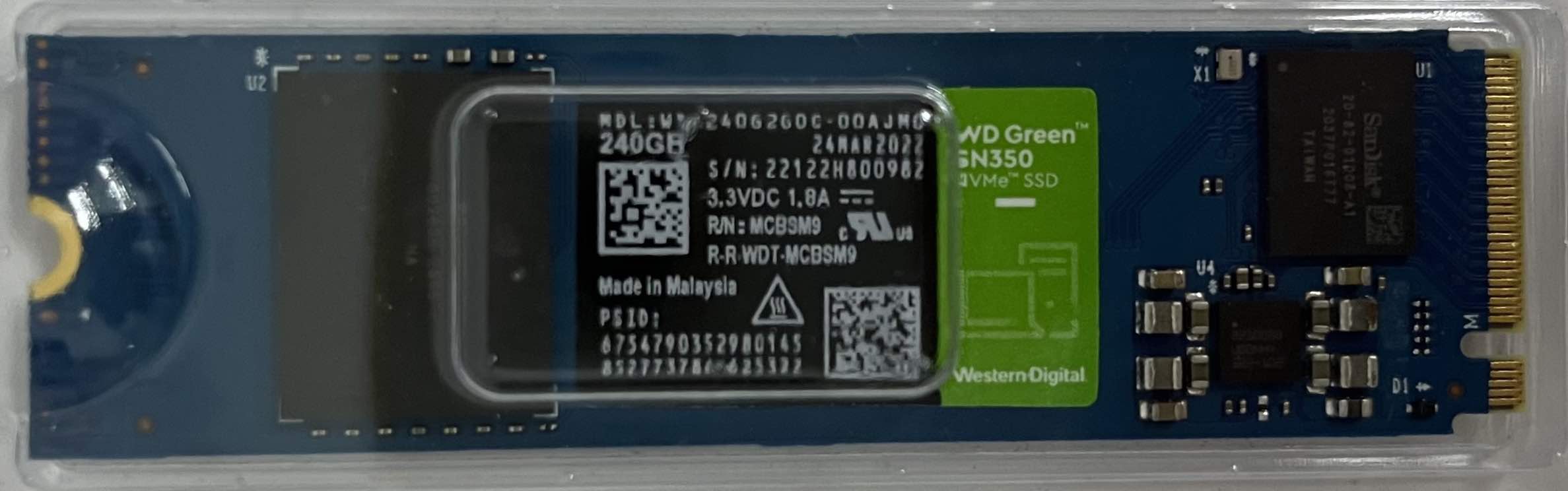 Western Digital 240GB WD Green SN350 NVMe Internal SSD