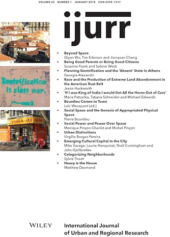 International Journal Of Urban And Regional Resear ch, Volume 42 â€“ Issue 1 Main image