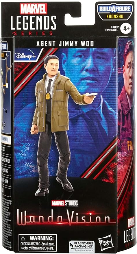 Marvel Legends Series MCU Disney Plus Wandavision Agent Jimmy Woo Action Figure 6-inch Collectible Toy, 1 Accessory and 2 Build-A-Figure Parts Main image