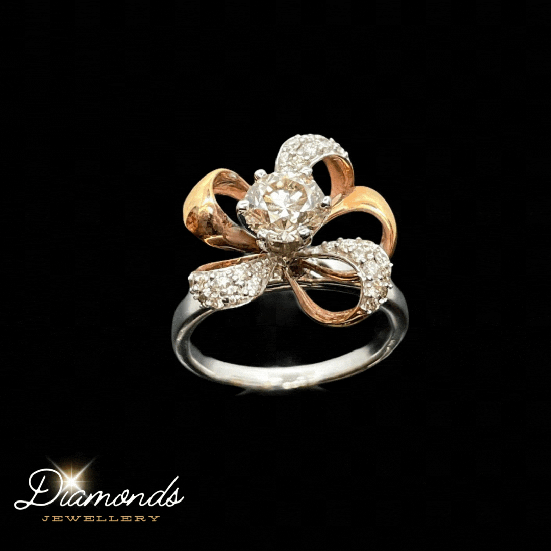 Diamond 14k Yellow and White Gold Lady's Ring