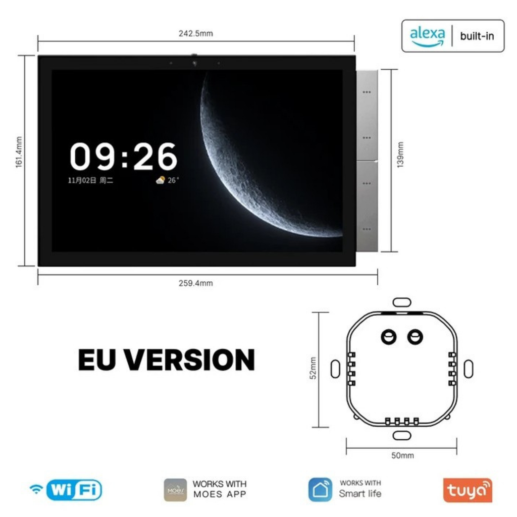 Moes Tuya 10.1 Inch Smart Home Central Control Panel