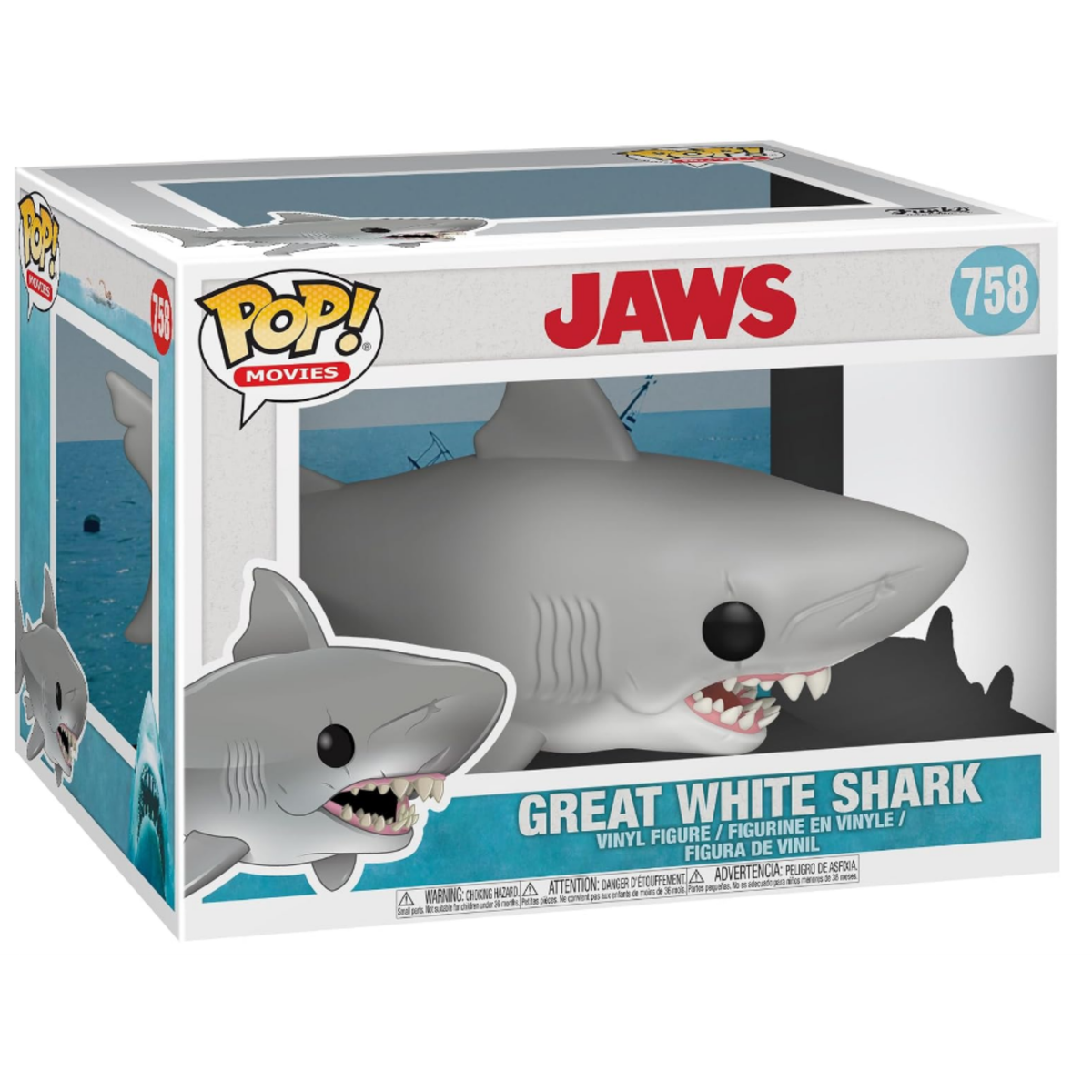 Funko Pop! Movies Jaws  Great White Shark Bloody 758 Exclusive Vinyl Figure Main image