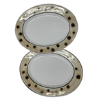 Lane Crawford Dinner Plates Oval Shape 2 Pc