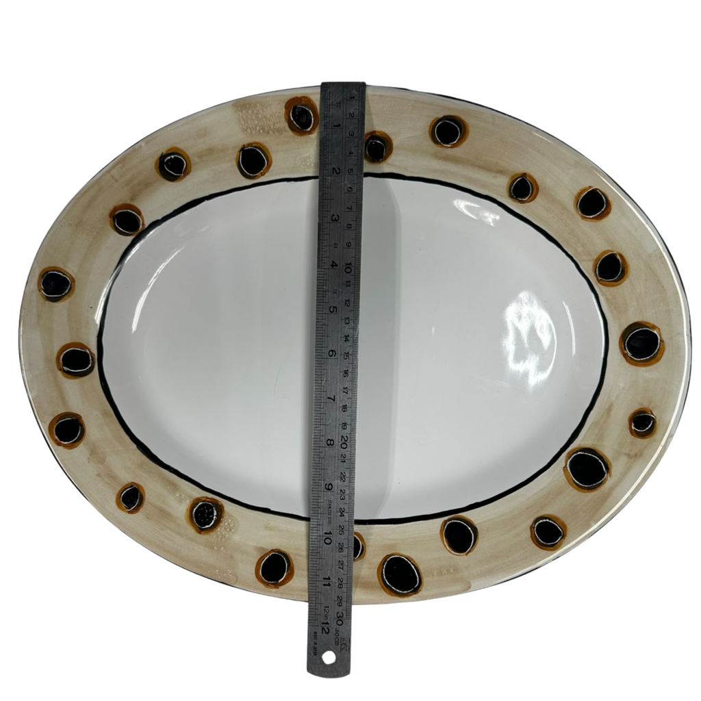 Lane Crawford Dinner Plates Oval Shape 2 Pc