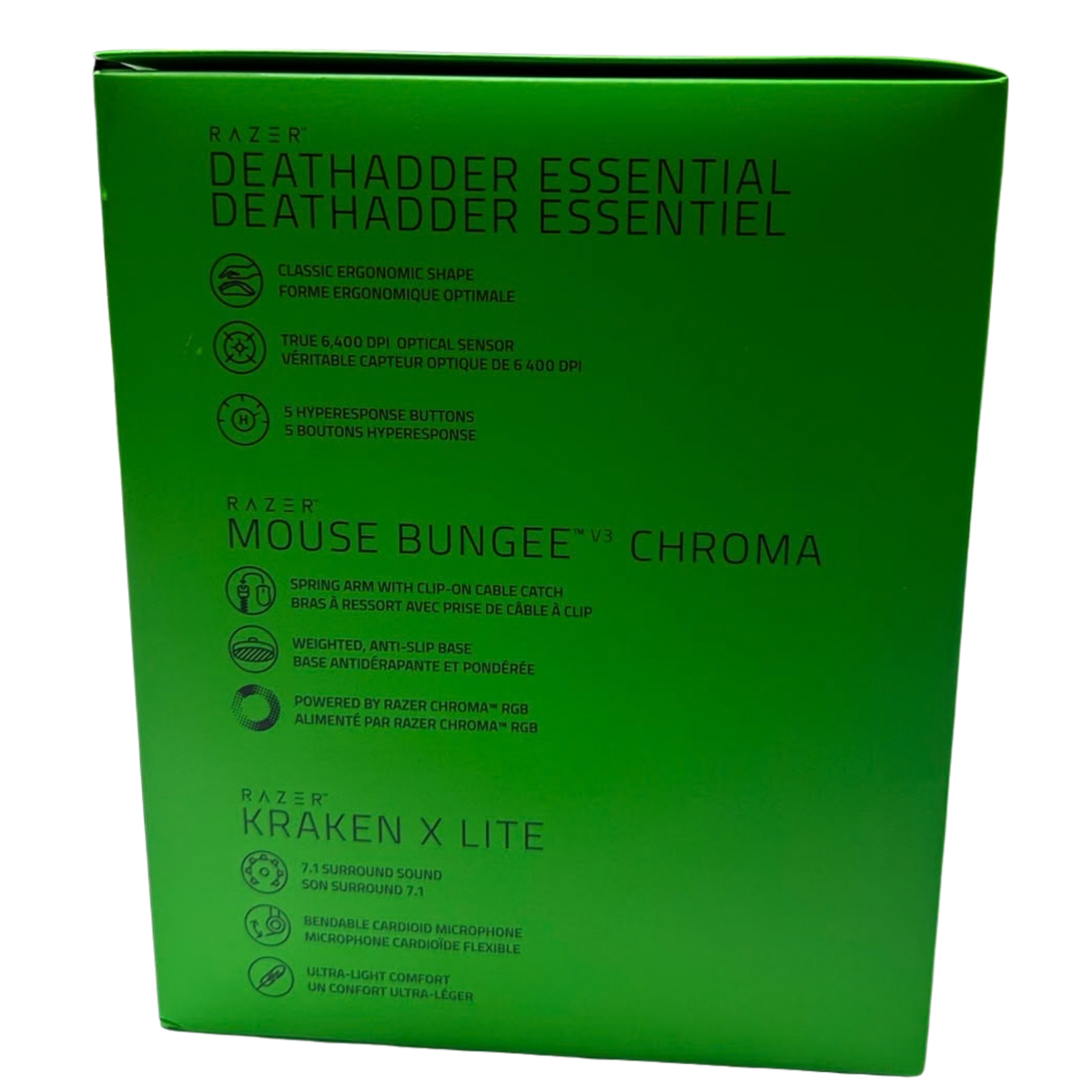 Razer Game On Bundle  Deathadder Essential, Kraken X Lite, Mouse Bungee V3 Chroma