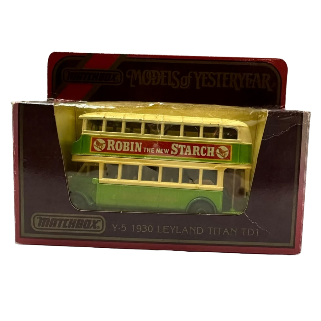 Matchbox Models of Yesteryear Y-5 1930 Leyland Titan TD1 double decker bus