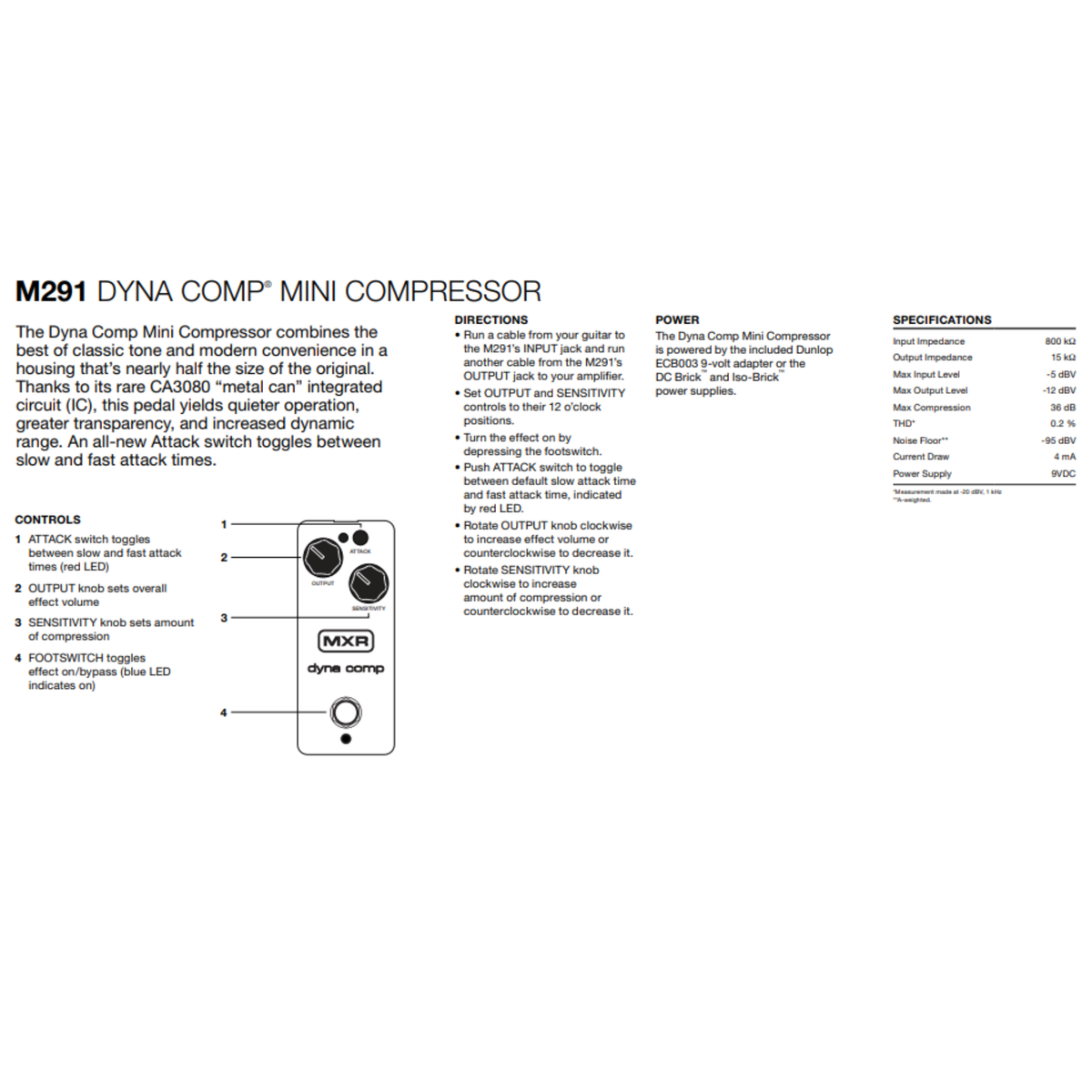MXR M291 Dyna Comp Mini Compressor