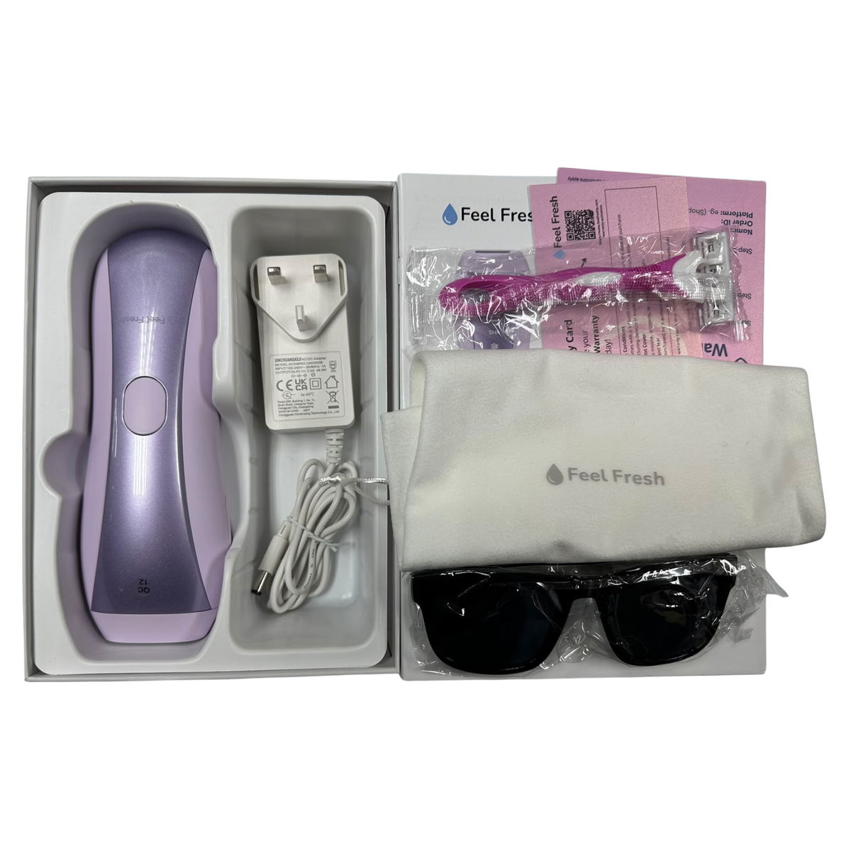 Feel Fresh LuminSapphire IPL Hair Removal Device.