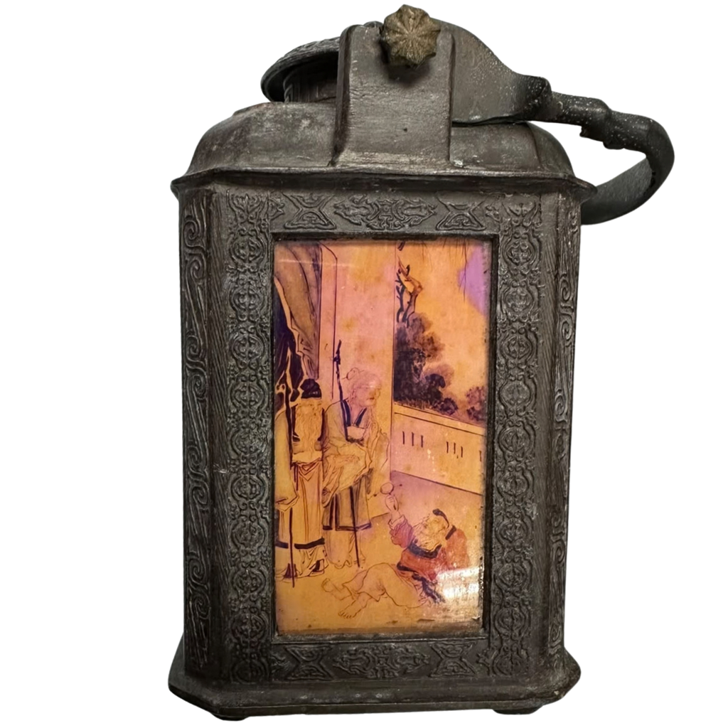 Chinese Pewter Wine Warmer Teapot
