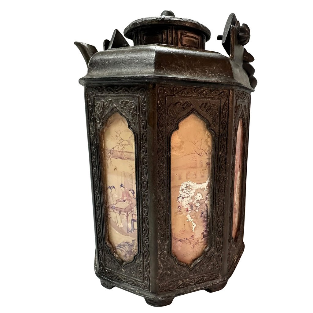 Authentic Point-Copper Pewter Octagonal Warm Wine Pot
