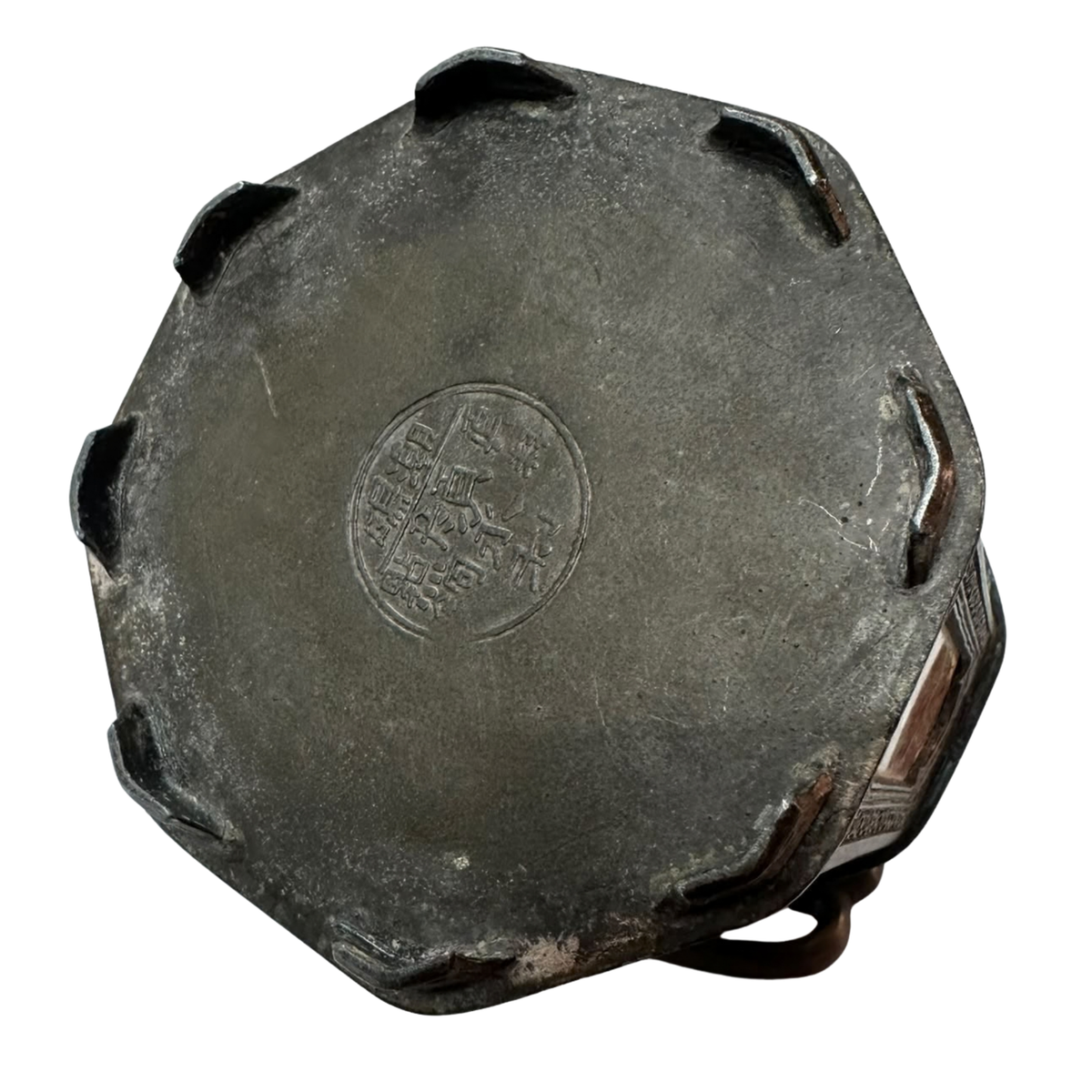 Authentic Point-Copper Pewter Octagonal Warm Wine Pot