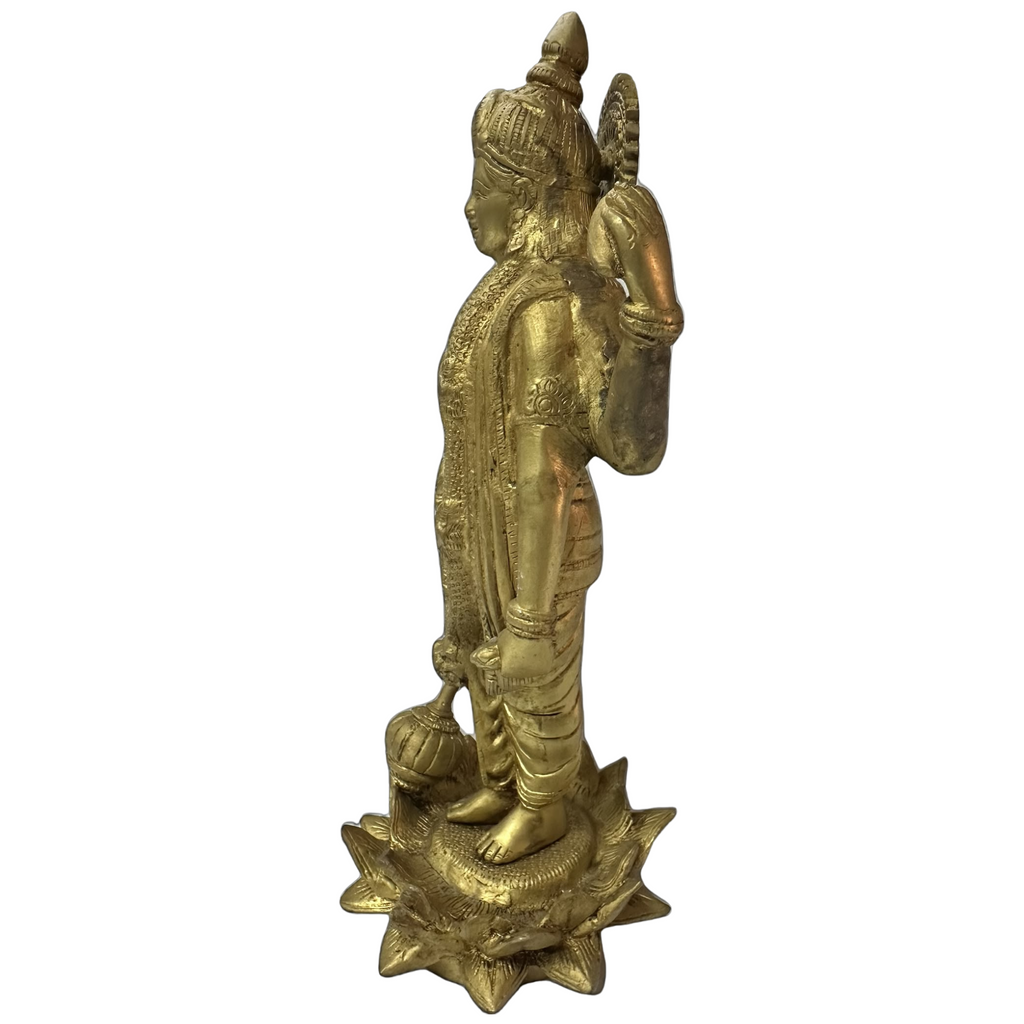 Sculpture Depicts Lord Vishnu