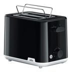 Braun Breakfast1 HT1010BK 2-Slice Toaster with warming rack, Black