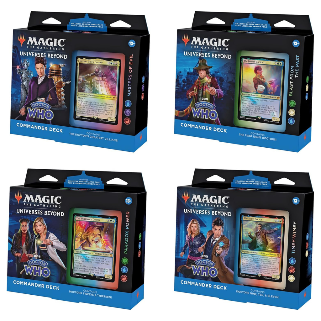 Magic The Gathering -Doctor who Commander Deck display (4 decks)
