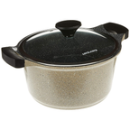 Lock & Lock CookPlus Marble Stone 24cm Deep Casserole, Grey