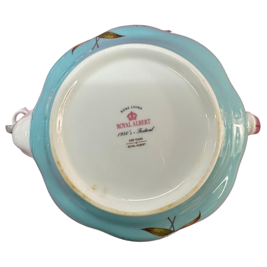 Royal Albert 100 Years 1950 3-Piece Set Teapot, Sugar & Creamer