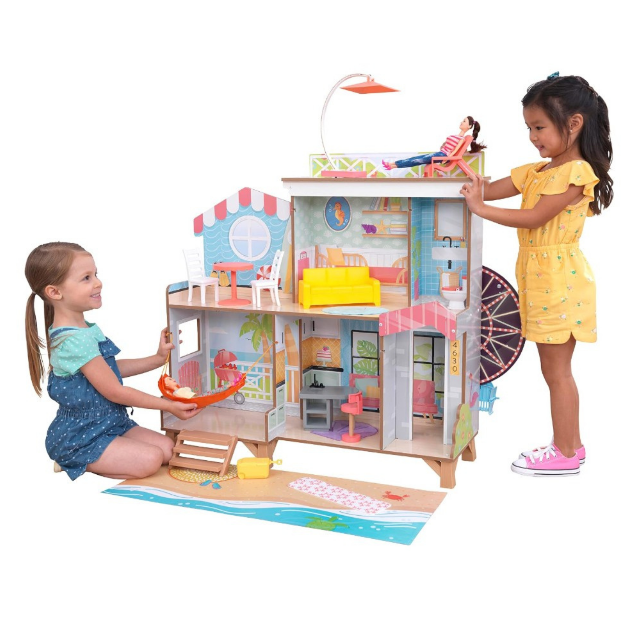 KidKraft Ferris Wheel Fun Beach House Dollhous Main image