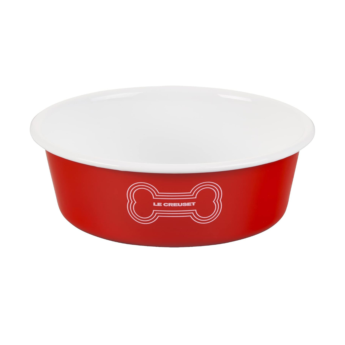 Le Creuset Enamel on Steel Large Dog Bowl, 6 Cups, Red