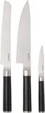 Babish German High-Carbon 1.4116 Steel Cutlery, 3-Piece w/Knife Roll