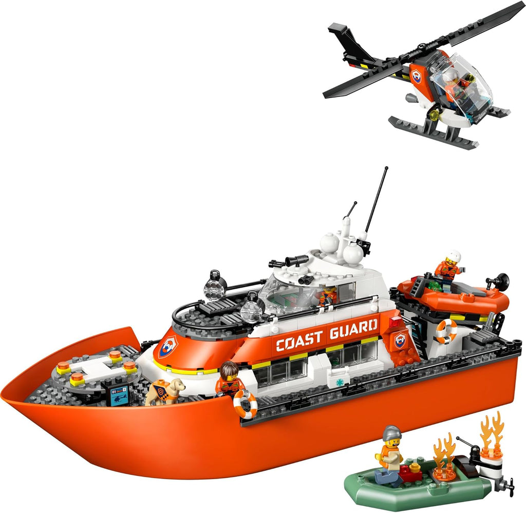 Lego City Coast Guard Rescue Boat & Helicopter 60504 Kids