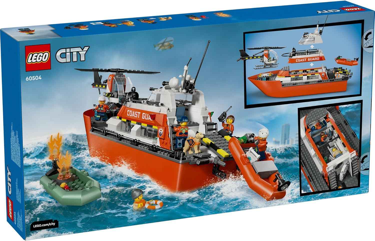 Lego City Coast Guard Rescue Boat & Helicopter 60504 Kids Secondary image